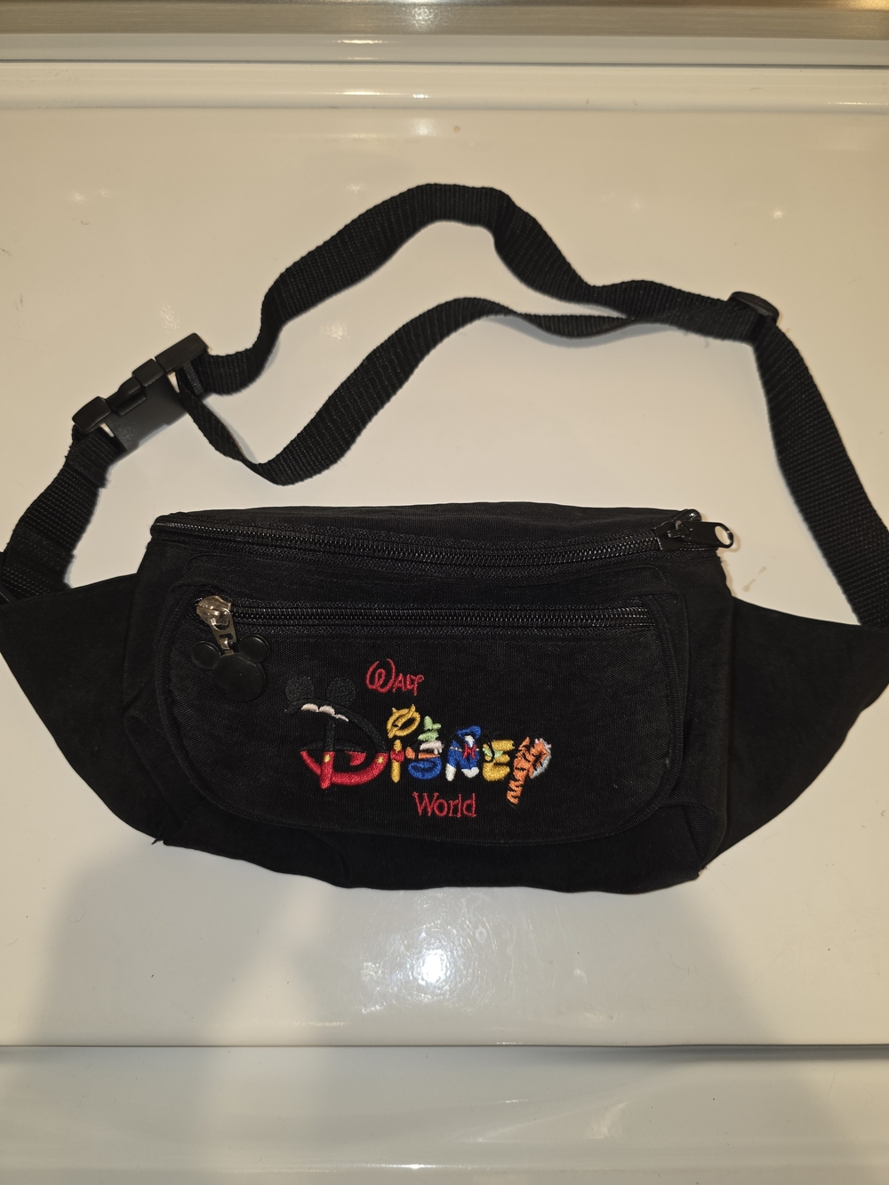 Vintage Disney Black Fanny Back with Embroidered Logo